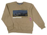 Nové - Béžová mikina s potiskem 