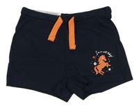 Nové - Tmavomodré bavlněné kraťasy s koníkem Lupilu 