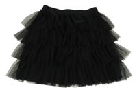 Černá tylová vrstvená sukně Hema