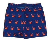 Tmavomodré nohavičkové plavky s kraby Nabaiji 