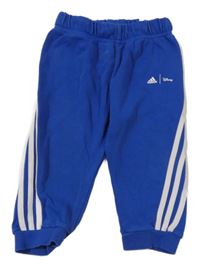 Kobaltově modré tepláky s logem Adidas 