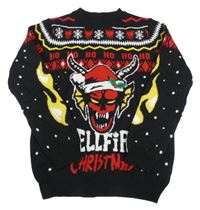 Tmavomodrý svetr Stranger Things Primark