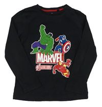 Černé triko s Avengers C&A