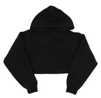 Černá crop mikina s kapucí Matalan