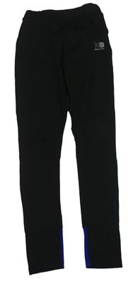 Černo-safírové funkční běžecké legíny s logem Karrimor