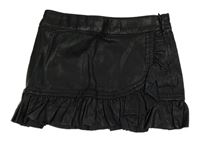 Černá koženková sukně s volánky Matalan