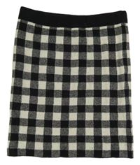 Černo-bílá kostkovaná sukně Matalan