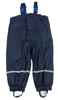 Tmavomodré nepromokavé laclové podšité kalhoty POCOPIANO