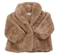Starorůžový kožešinový podšitý kabát H&M