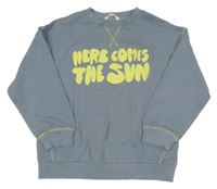 Modrošedá mikina s nápisy M&S