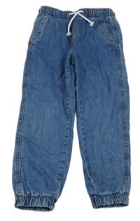 Modré cuff jogger waist podšité rifle H&M