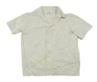 Smetanová vzorovaná pletená tričková košile Next