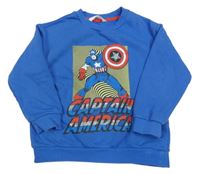 Cobaltově modrá mikina s CAPTAIN AMERICA M&S