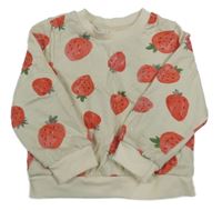 Smetanová mikina s jahůdkami Cozy Pixies