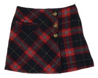 Tmavomodro-červená károvaná sukně St. Bernard