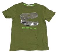 Khaki tričko s dinosaurem H&M