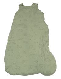 Světlekhaki zateplený spací pytel se zvířátky George