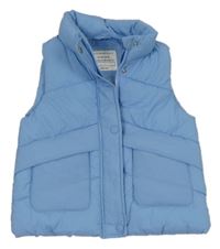 Světlemodrá prošívaná šusťáková zateplená vesta PRIMARK