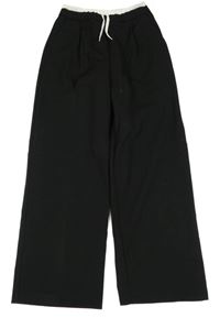 Černo-bílé široké chino kalhoty ZARA
