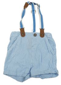 Modro-bílé pruhované kraťasy s kšandami little gent