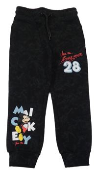 Černé batikované tepláky s Mickey a číslem PRIMARK