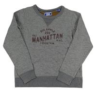 Tmavomodrá melírovaná mikina s nápisem Jack & Jones
