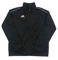 Černá sportovní propínací mikina s logem Adidas