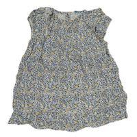 Bílo-modré květované lehké šaty Primark