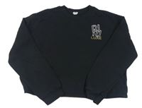 Černá crop mikina s nápisem River Island