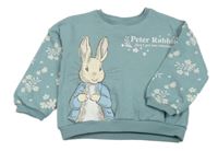 Zelená mikina s králíkem a květy - Peter Rabbit