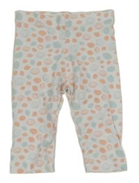 Bílé capri legíny s mušlemi zn. Lupilu