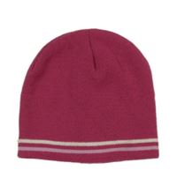 Fuchsiová čepice s pruhy