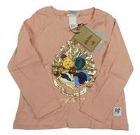 Nové - Růžové triko s erbem - Harry Potter H&M