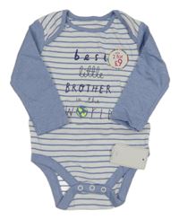 Nové - Bílo-modré pruhované body s nápisem Mothercare