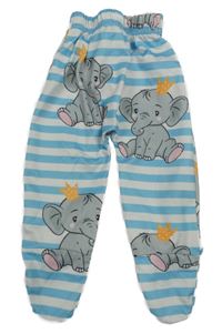 Modro-bílé pruhované polodupky se slony