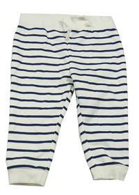 Bílo-tmavomodré pruhované tepláky Primark