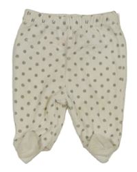 Smetanové puntíkaté sametové polodupky