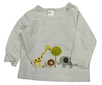 Smetanové triko se zvířaty a stromem Pusblu