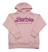 Růžová mikina s nápisem z flitrů a kapucí - Barbie Matalan