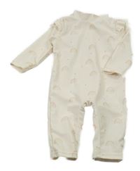 Béžový puntíkatý UV overal s duhami George