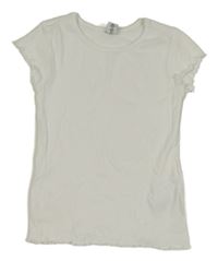 Bílé žebrované tričko Dopodopo