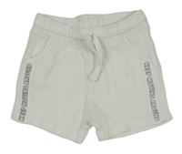 Bílé teplákové kraťasy s nápisem Zara