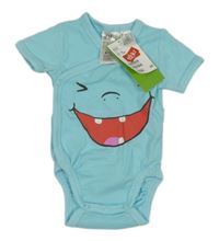 Nové - Světlemodré zavinovací body se smajlíkem H&M