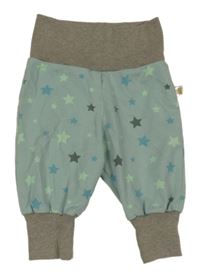 Zeleno-hnědé tepláky s hvězdami