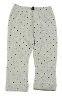 Šedé melírované tepláky se srdíčky George