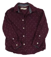 Vínová košile s hvězdami H&M