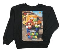 Černá mikina s Mariem a Luigim H&M