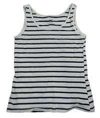 Bílo-černý pruhovaný top H&M