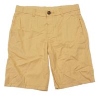 Žluté plátěné kraťasy H&M