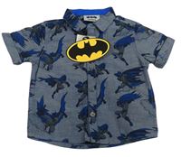Tmavomodrá vzorovaná košile s Batmanem Next